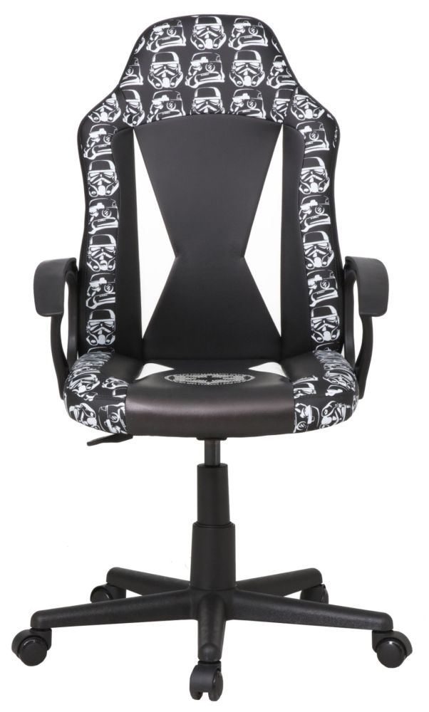 Disney Stormtrooper Patterned Black Faux Leather Gaming Chair