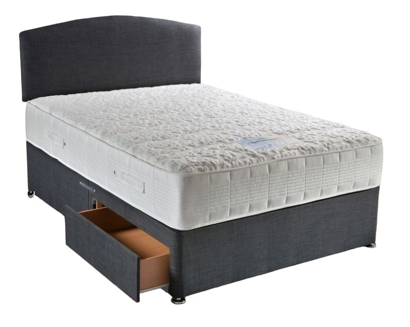 Product photograph of Dura Beds Sensacool 1500 Pocket Spring Deluxe Platform Top Divan Bed from Choice Furniture Superstore