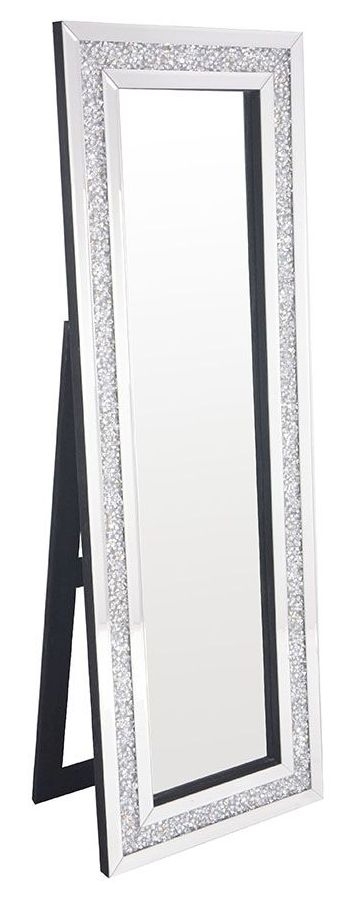 Arcadia Crushed Diamond Rectangular Free Standing Mirror 60cm X 160cm