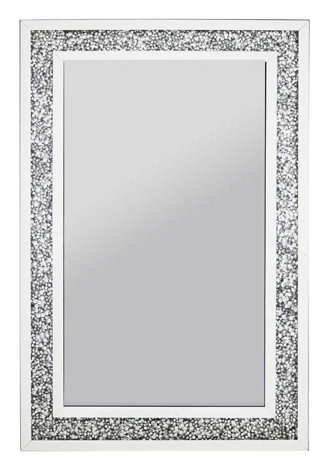 Arcadia Crushed Diamond Rectangular Wall Mirror 60cm X 90cm