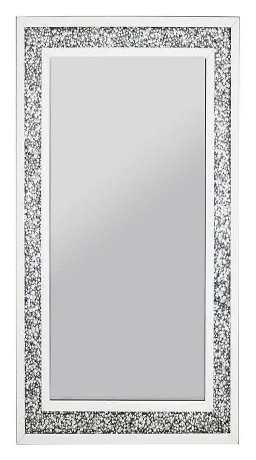 Arcadia Crushed Diamond Rectangular Wall Mirror 80cm X 120cm