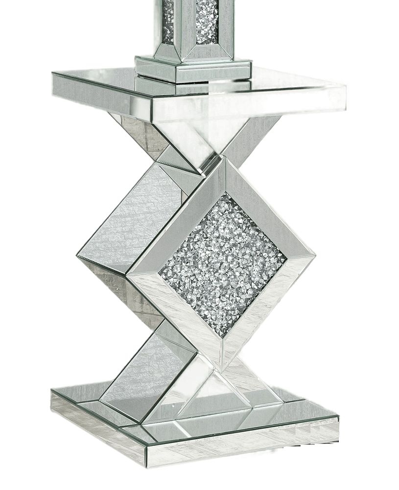 Arcadia Crushed Diamond Mirrored Lamp Table