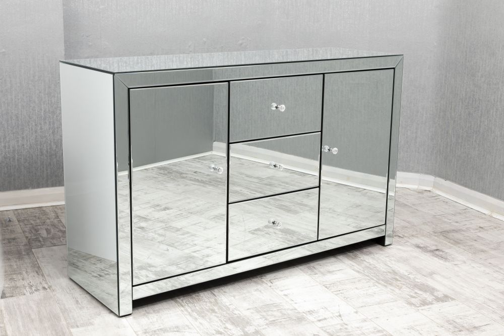 Avalon Mirrored 2 Door Large Sideboard