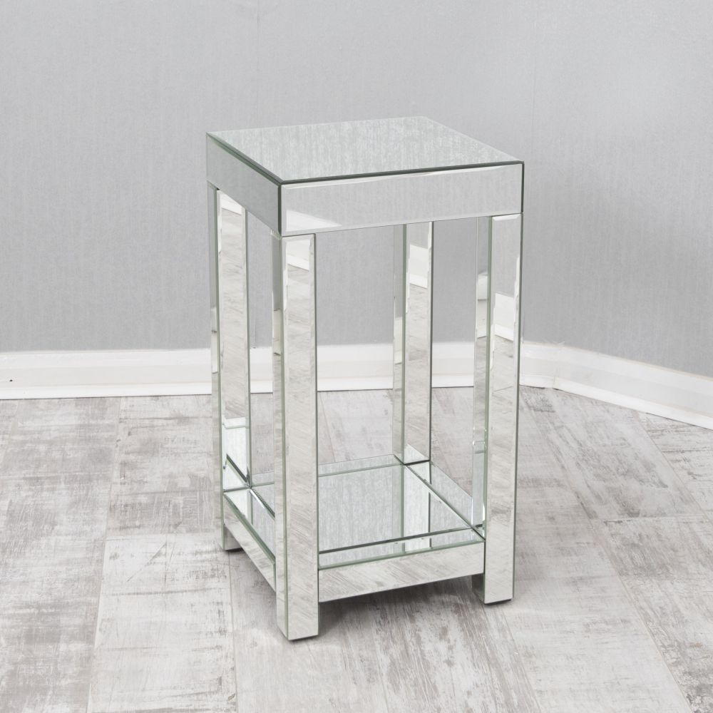 Avalon Mirrored Square Lamp Table