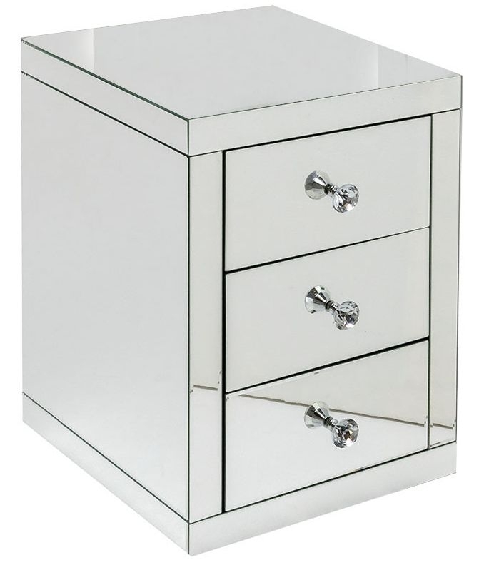 Arcadia Crushed 3 Drawer Bedside Cabinet