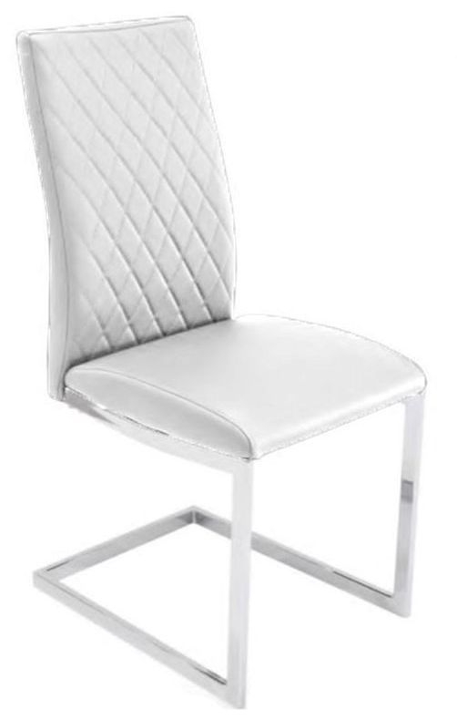 Leeton White Faux Leather Dining Chair Set Of 4