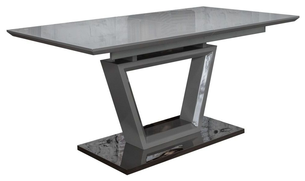 Harmony Grey High Gloss Extending Dining Table