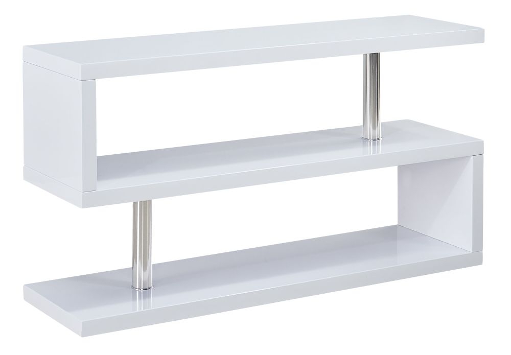 York White High Gloss Tv Unit