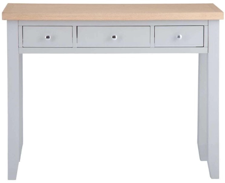 Aberdare Oak And Grey Painted 3 Drawer Dressing Table