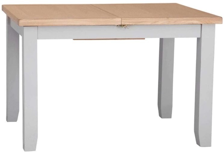 Aberdare Oak And Grey Painted 120cm Butterfly Extending Dining Table