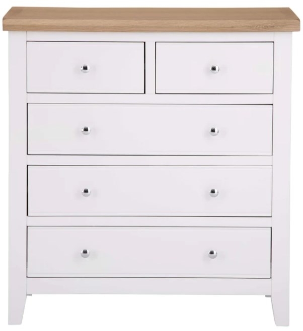 Aberdare Oak And White Painted 23 Drawer Chest