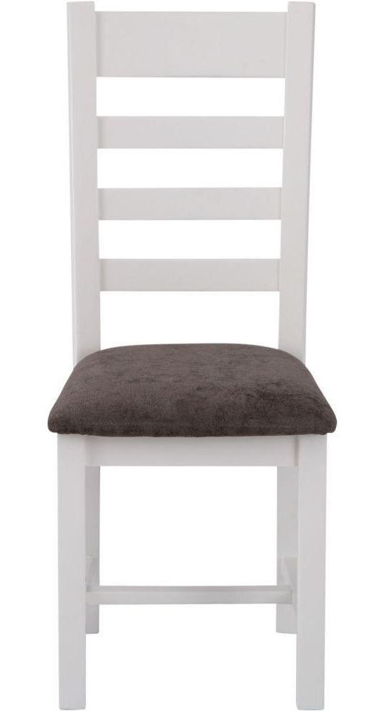 Aberdare White Painted Ladder Back Dining Chair Sold In Pairs