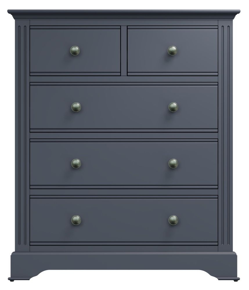 Ashby Midnight Grey Painted 6 Drawer Chest