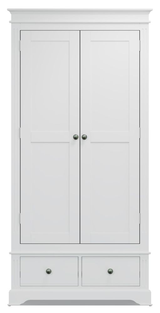Ashby White Painted 2 Door 2 Drawer Wardrobe