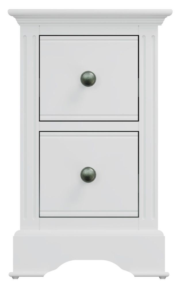 Ashby White Painted 2 Drawer Bedside Cabinet