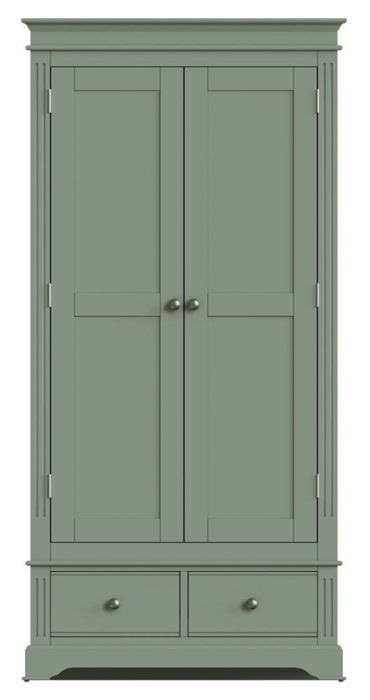 Baldwin Green Painted 2 Door 2 Drawer Wardrobe