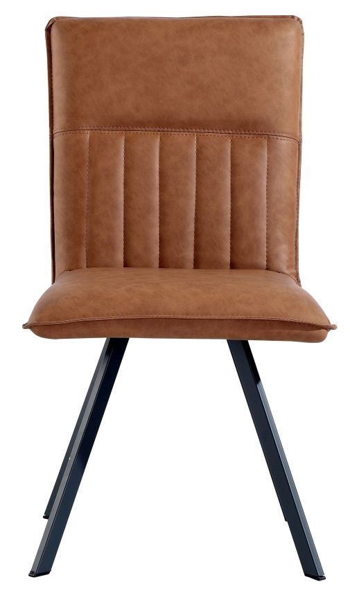 Tan Faux Leather Dining Chair Sold In Pairs