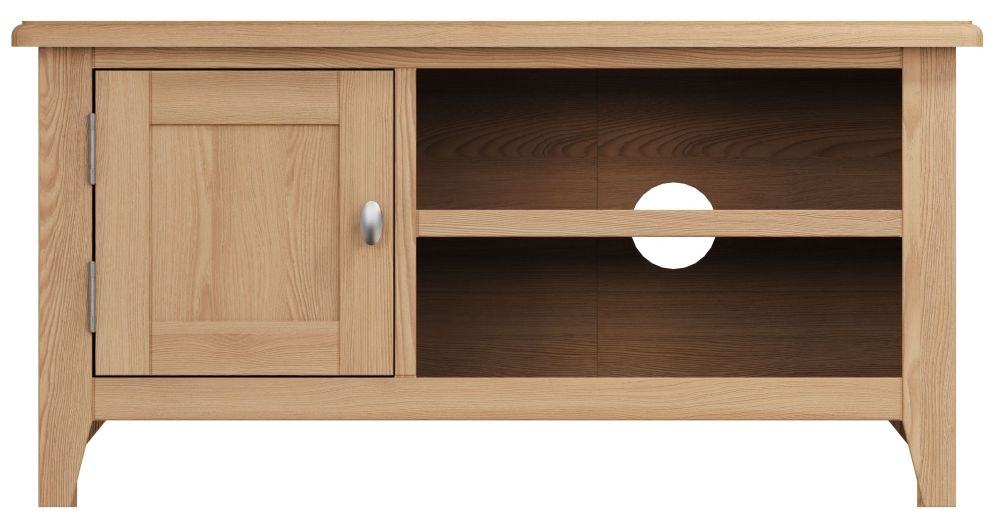 Product photograph of Eva Light Oak 1 Door Tv Unit from Choice Furniture Superstore