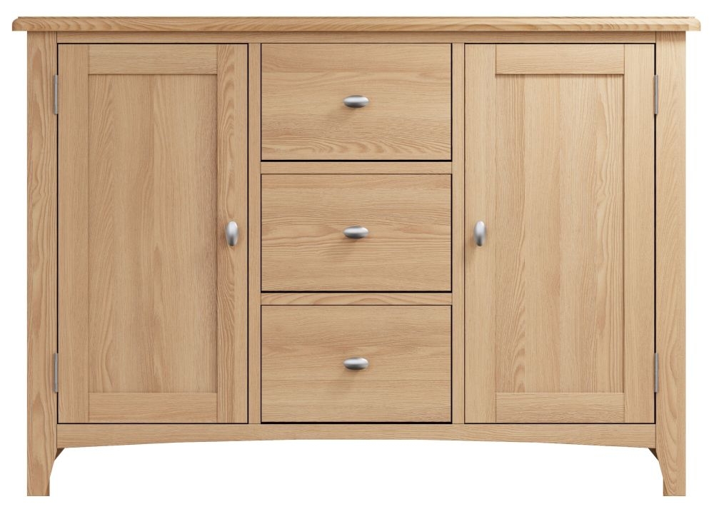 Eva Light Oak 2 Door 3 Drawer Sideboard