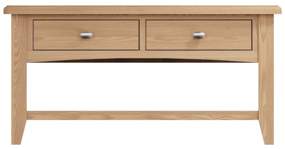 Eva Light Oak 2 Drawer Coffee Table