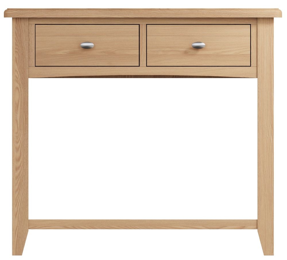 Product photograph of Eva Light Oak 2 Drawer Console Table from Choice Furniture Superstore