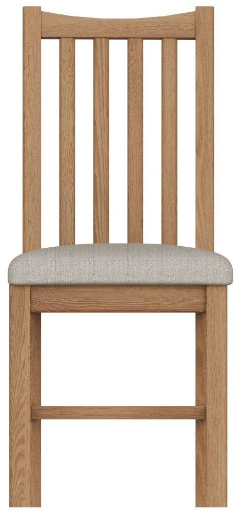 Eva Light Oak Slatted Back Dining Chair Sold In Pairs