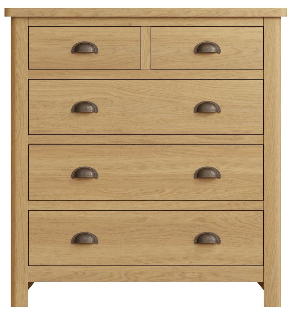 Hampton Rustic Oak 23 Drawer Chest