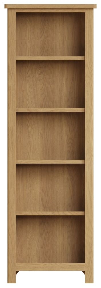 Hampton Rustic Oak Tall Bookcase