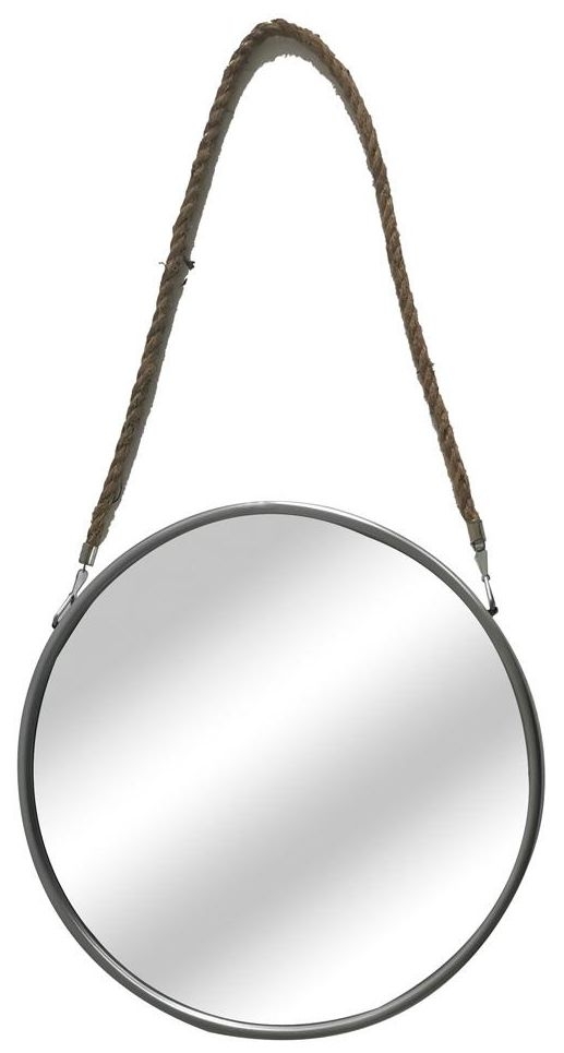Hanging Strap Round Mirror 47cm X 47cm