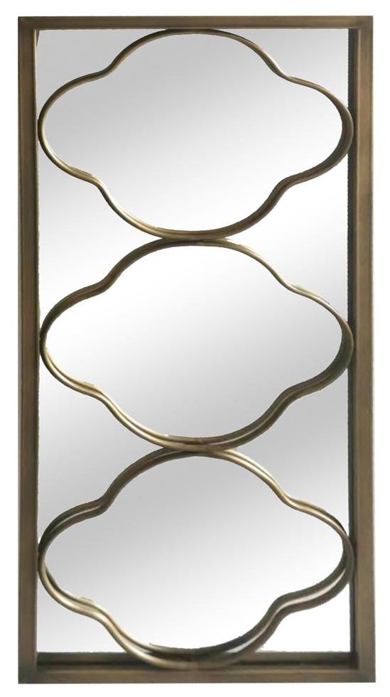 Iron Gold Frame Rectangular Mirror 40cm X 100cm