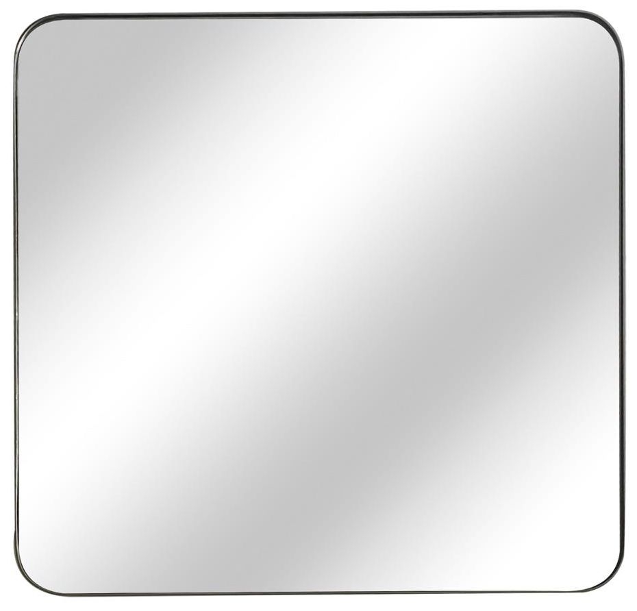 Iron Silver Frame Square Mirror 50cm X 50cm