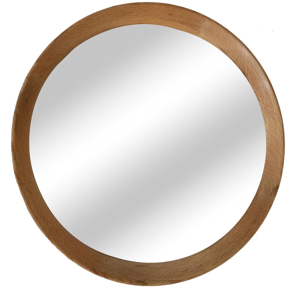 Oak Frame Round Mirror 96cm X 96cm