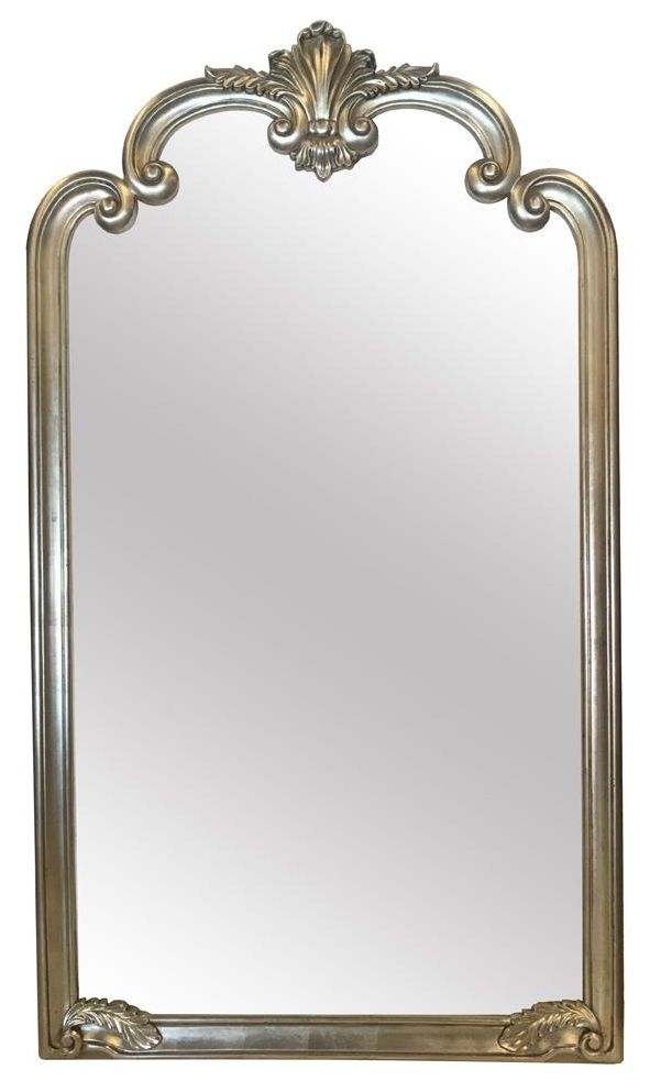 Ornate Silver Leaner Mirror 104cm X 184cm