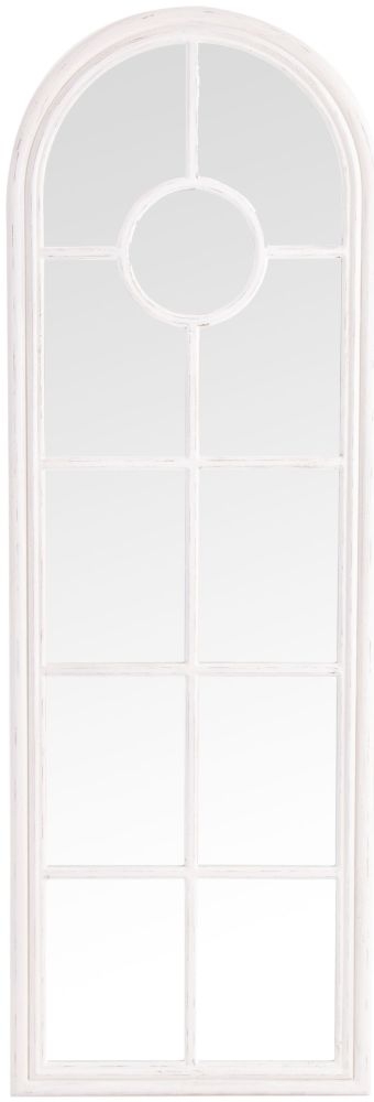 White Arch Window Mirror 60cm X 180cm