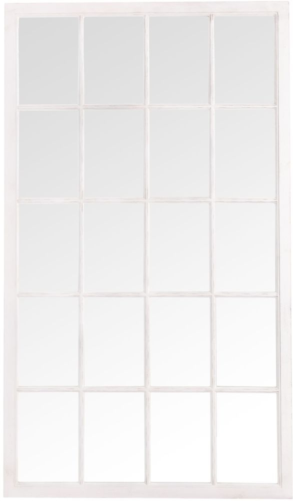 White Rectangular Leaner Window Mirror 100cm X 175cm