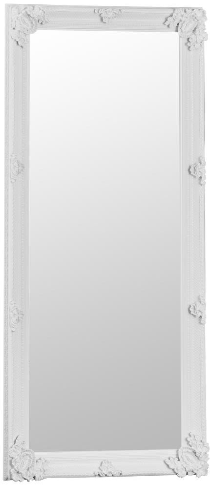 White Wooden Frame Rectangular Beveled Mirror 80cm X 175cm