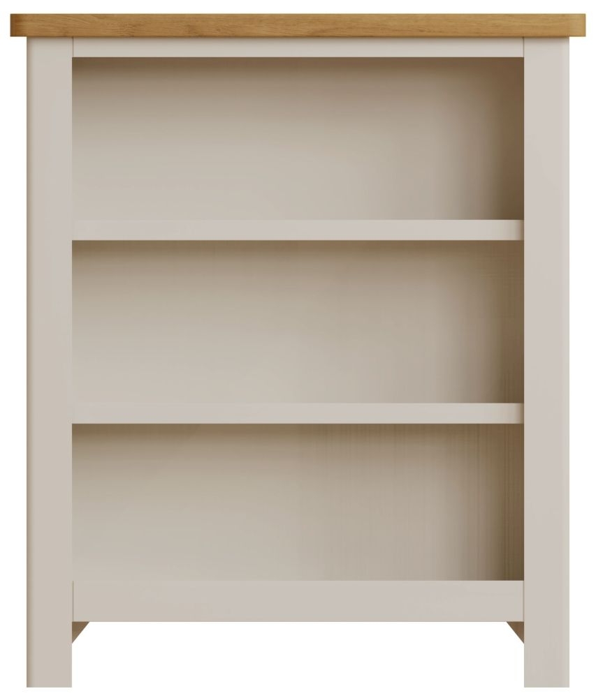 Portland Oak And Dove Grey Painted Bookcase