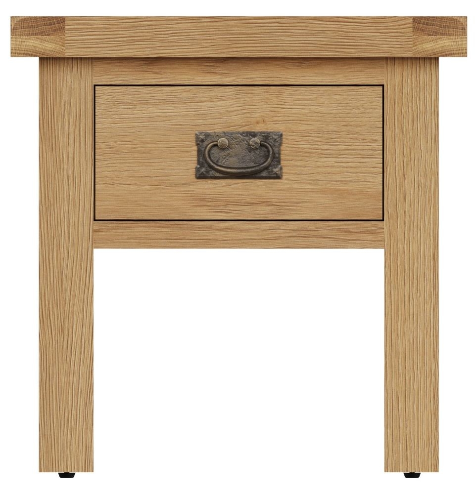 Tucson Oak 1 Drawer Lamp Table