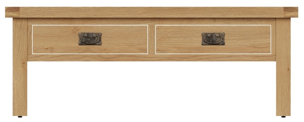 Tucson Oak 2 Drawer Coffee Table