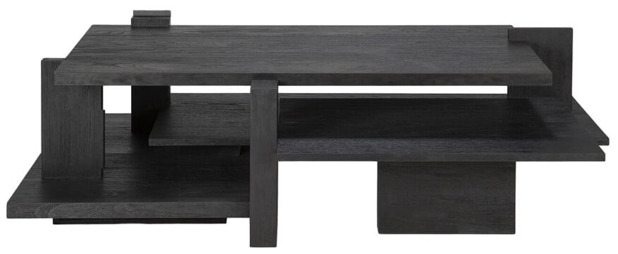 Ethnicraft Abstract Black Rectangular Coffee Table