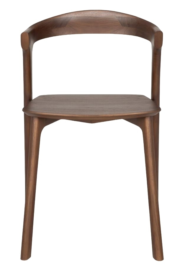 Ethnicraft Bok Varnished Teak Brown Dining Chair Sold In Pairs