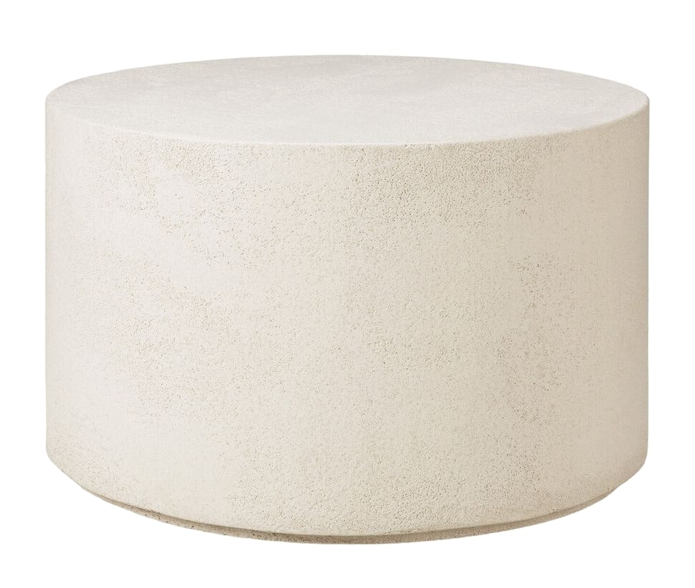 Ethnicraft Elements Microcement Off White Round Coffee Table 60cm