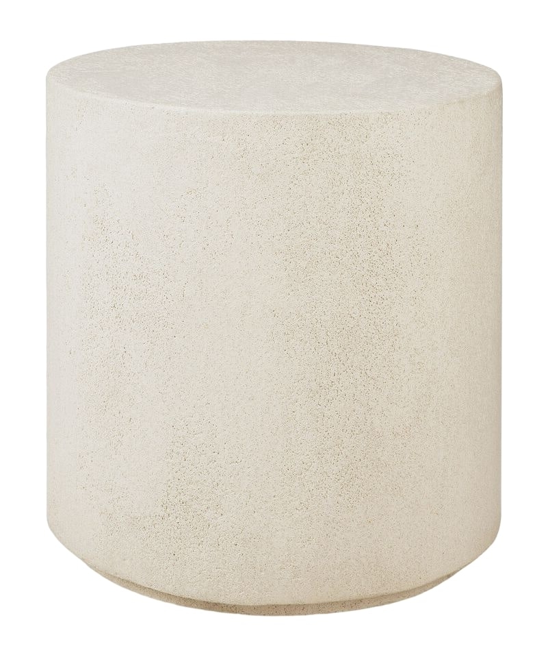 Ethnicraft Elements Microcement Off White Round Side Table