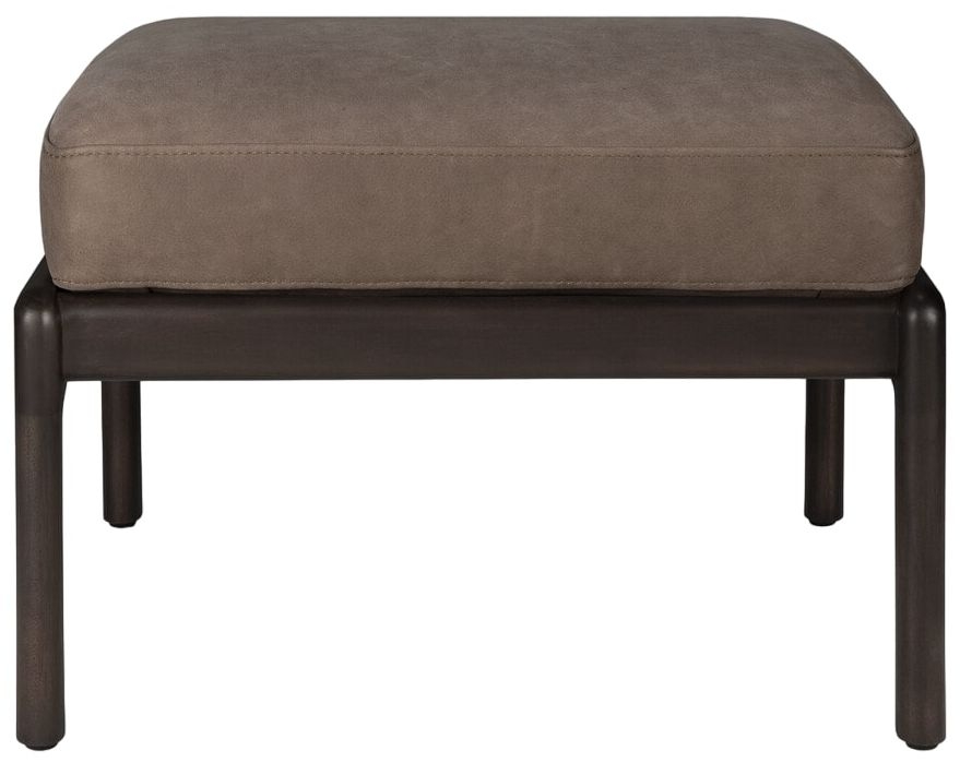 Ethnicraft Jack Footstool With Terra Nubuck Leather Cushion