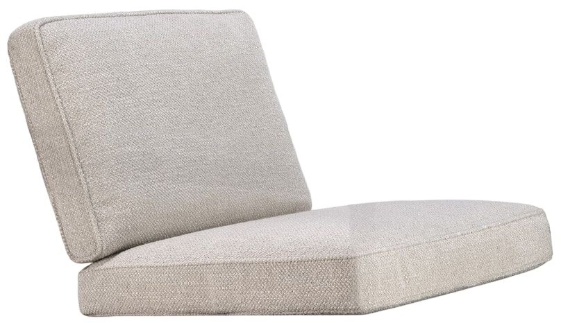 Ethnicraft Jack Lounge Chair Cushion Set Ivory Fabric