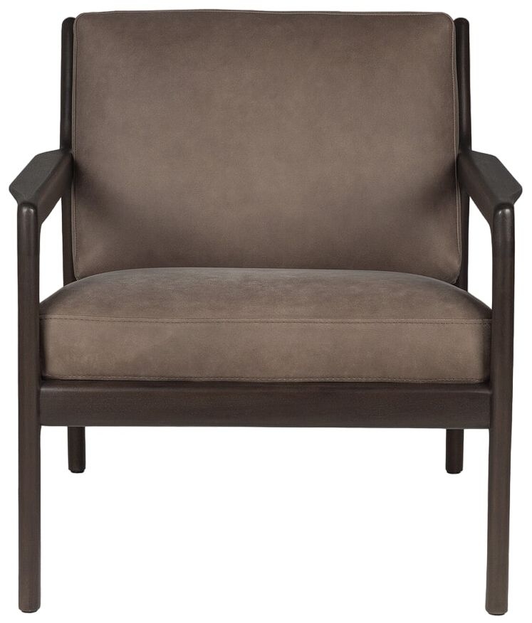 Ethnicraft Jack Lounge Chair With Terra Nubuck Leather Cushion Sold In Pairs