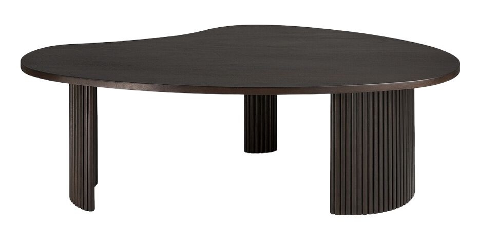 Product photograph of Ethnicraft Mahogany Boomerang Large Dark Brown Coffee Table from Choice Furniture Superstore