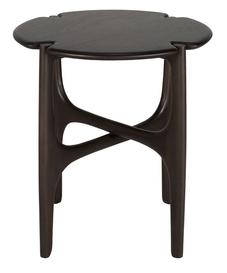 Product photograph of Ethnicraft Mahogany Pi Dark Brown Side Table from Choice Furniture Superstore
