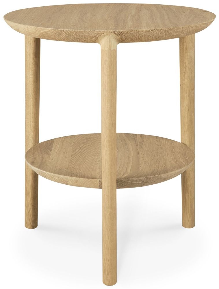 Ethnicraft Oak Bok Round Side Table