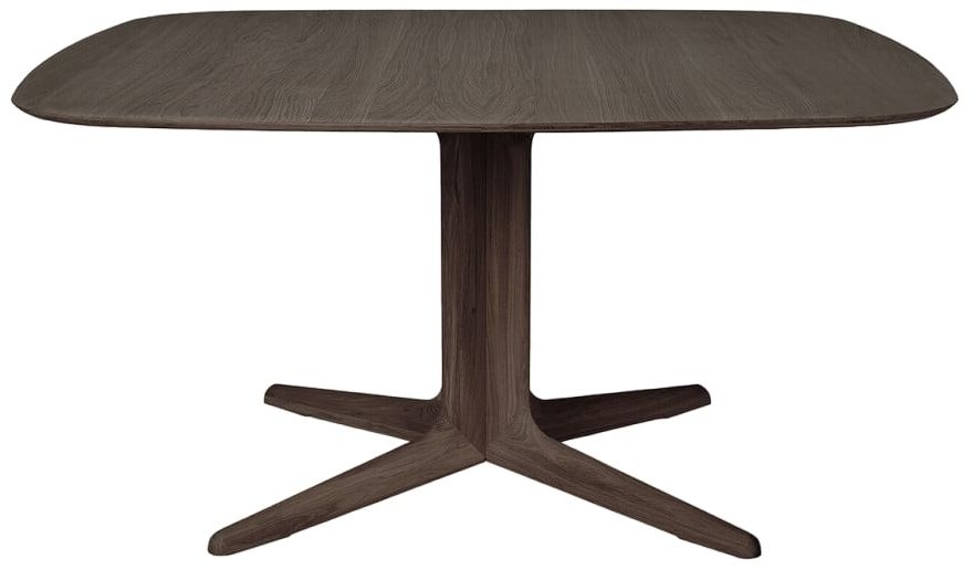 Ethnicraft Corto Oak Varnished Brown Square Dining Table